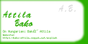 attila bako business card